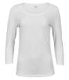 T460 460 Tee Jays Ladies Stretch 3/4 Sleeve T-Shirt White colour image
